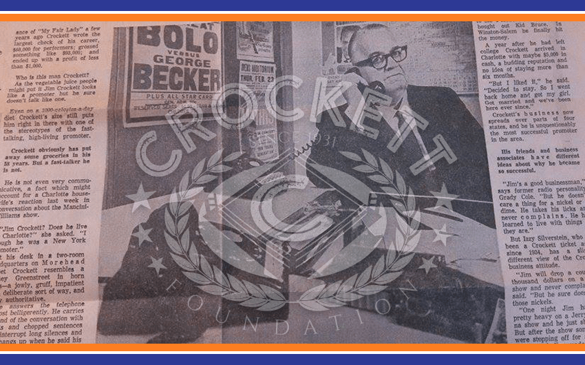 Crockett Foundation He Gambles on Public and Wins